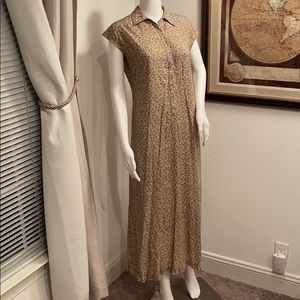 LIZ CLAIBORNE MAXI  SLEEVELESS SMALL PRINT 6 P